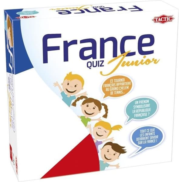 Brädspel Frankrike Quiz Junior - TACTIC - Frågor och svar - För vuxna och barn från 7 år