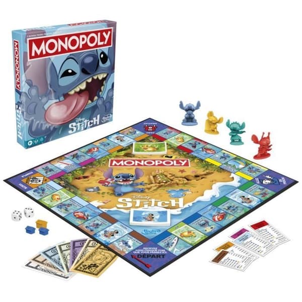 Monopoly Stitch, Brädspel, 2 till 4 spelare, 30 minuter, Disney Lilo &amp; Stitch Edition, 8 år och uppåt