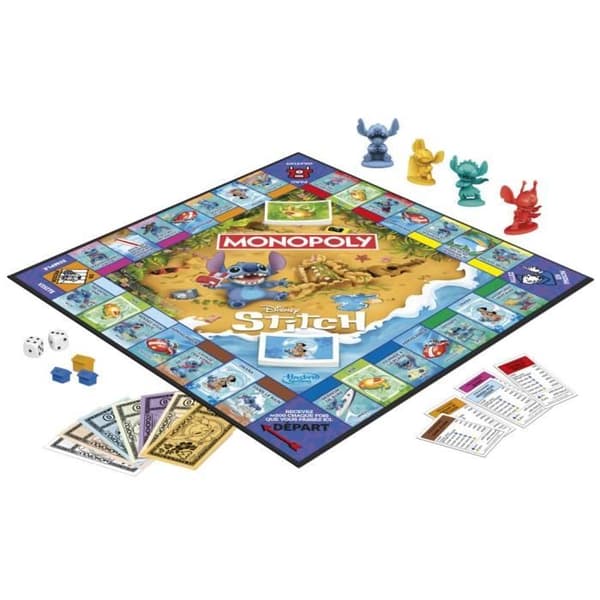 Monopoly Stitch, Brädspel, 2 till 4 spelare, 30 minuter, Disney Lilo &amp; Stitch Edition, 8 år och uppåt
