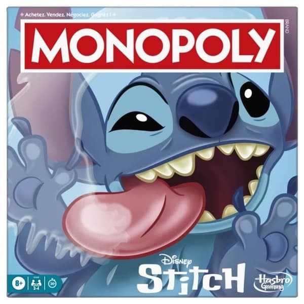 Monopoly Stitch, Brädspel, 2 till 4 spelare, 30 minuter, Disney Lilo &amp; Stitch Edition, 8 år och uppåt