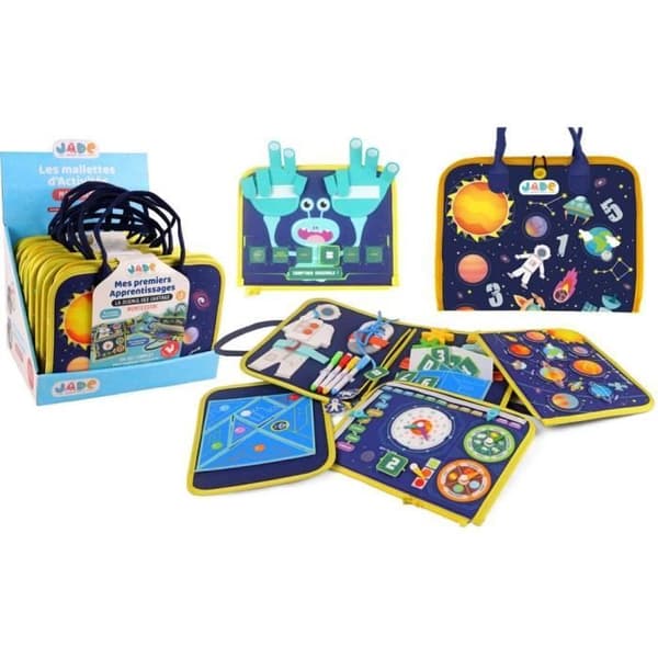 Space Activity Pouch - Montessori - JADE - Pedagogiskt spel - Resor - Sensoriskt - Barnspel - Fransk design