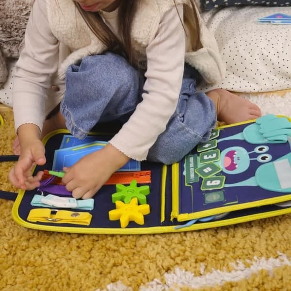 Space Activity Pouch - Montessori - JADE - Pedagogiskt spel - Resor - Sensoriskt - Barnspel - Fransk design