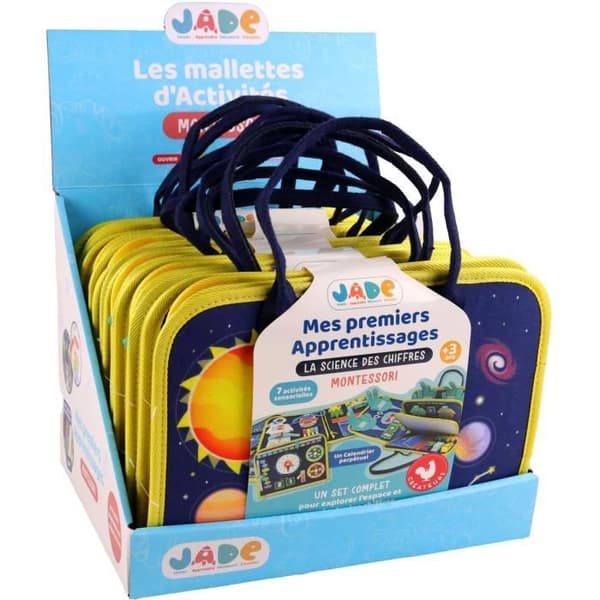 Space Activity Pouch - Montessori - JADE - Pedagogiskt spel - Resor - Sensoriskt - Barnspel - Fransk design