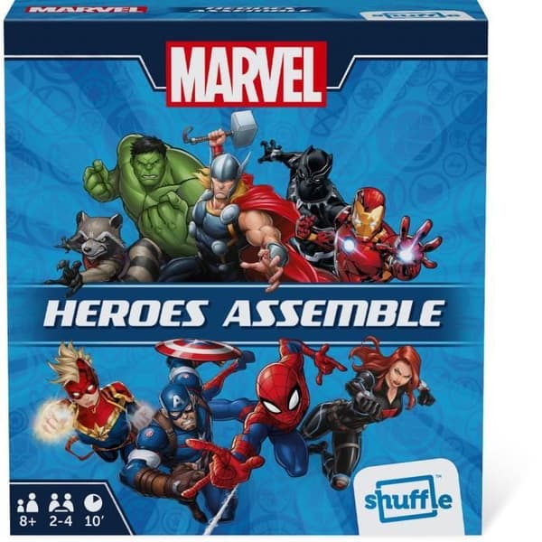 Kortspel - CARTAMUNDI - Blanda - Marvel Heroes Assemble - Vuxen - Svart - 15 min - 8 år gammal - Marvel