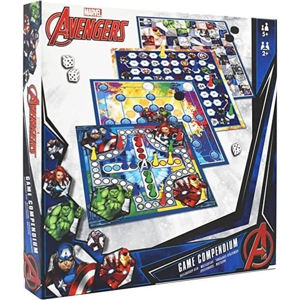 Marvel Avengers brädspel - Spelkompendium - 4 i 1 - CARTAMUNDI - Svart - Barn