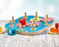 Miniatyrbild 3 av 5: Sensorisk leksak - Selecta - Mekanisk - Träväxlar - Ekologisk - Från 12 månader och uppåt