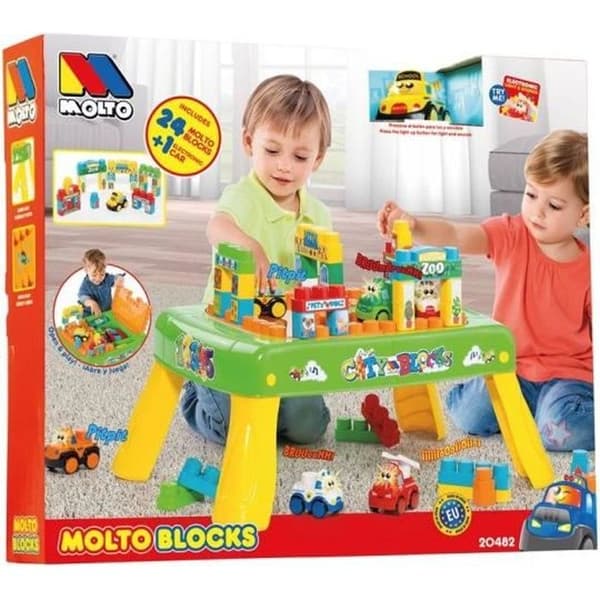 Aktivitetsbord - MOLTO - Flerfärgad - 24 block - Elektronisk bil - Fällbar