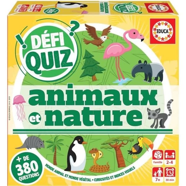 Fråge- och svarspel - EDUCA - Defi Quiz - Djur och natur
