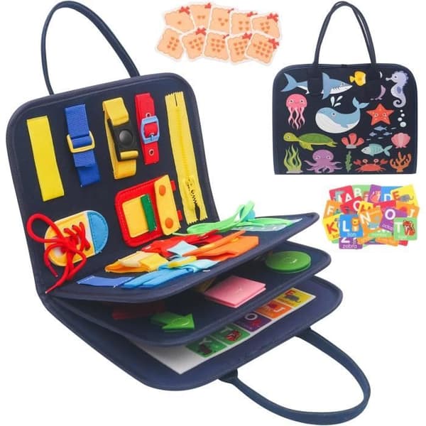 Utbildningsleksak - Withosent - Busy Board Montessori - 20 livskompetenser - Flerfärgad - 3 år och äldre