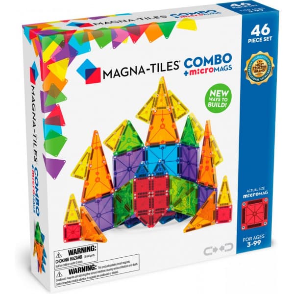 MAGNA-TILES & microMAGS Kombinations magnetbygge sæt, 46 dele
