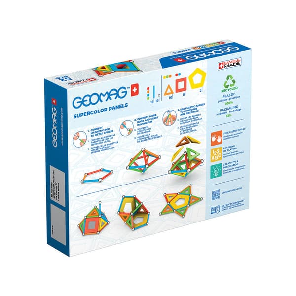Geomag Magnetic Rods SuperColor 52 kpl - värikäs rakennussarja
