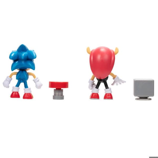 Figurine - Jakks Pacific - Sonic &amp; Mighty Sonic (x2) - Rörliga - Klara färger - 10 cm