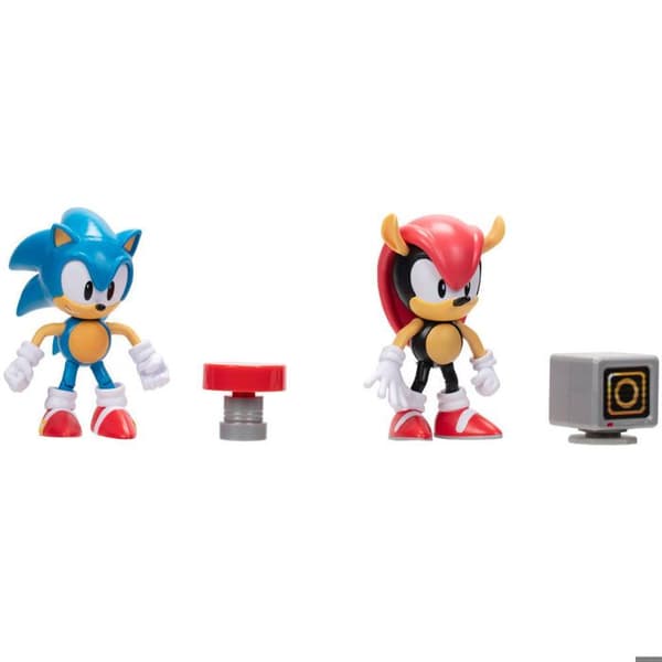 Figurine - Jakks Pacific - Sonic &amp; Mighty Sonic (x2) - Rörliga - Klara färger - 10 cm