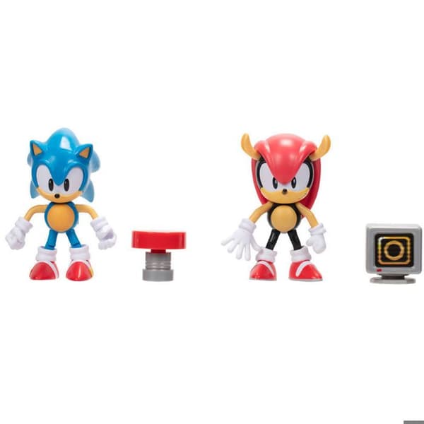 Figurine - Jakks Pacific - Sonic &amp; Mighty Sonic (x2) - Rörliga - Klara färger - 10 cm