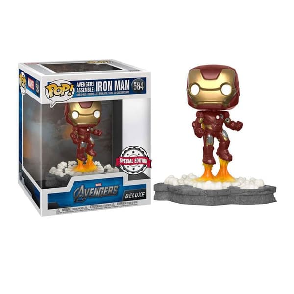 Figur figurine Funko POP - Marvel - Iron Man Assemble Exclusive - 9 cm - Röd - Samlare