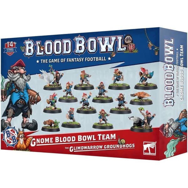 Figur figur - Games Workshop - Blood Bowl - Team Gnome - Glimdwarrow Groundhogs - 14 figurer
