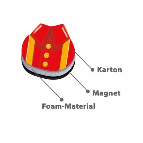 MAGNETISK SPIL FUNNY FACES KORT MAGNETER KARAKTER ROTER KAFER