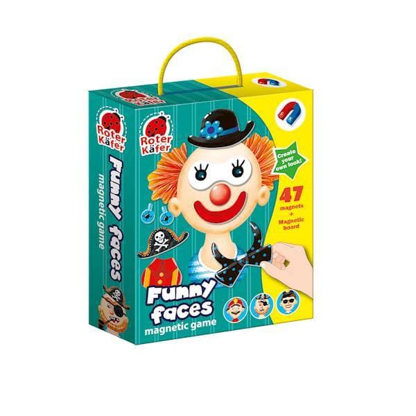 MAGNETISK SPIL FUNNY FACES KORT MAGNETER KARAKTER ROTER KAFER