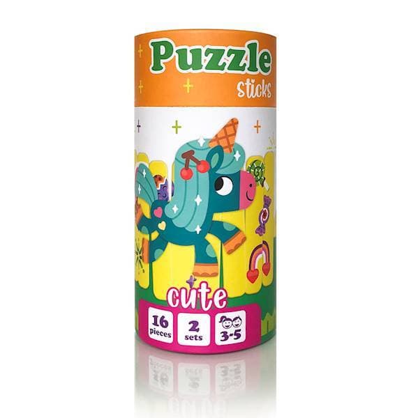 UDDANNELSESPIL PUZZLE-STIKKE ENHJØRNING LAMA-PUZZLE ROTER KAFER