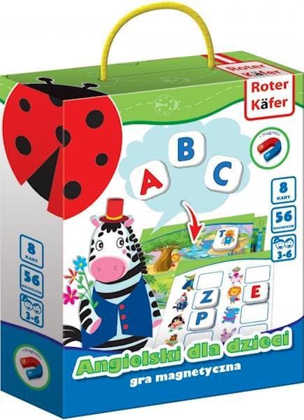MAGNEETTIPELI ENGLANTI LASTEN KORTIT MAGNETIT PUZZLE ROTER KAFER