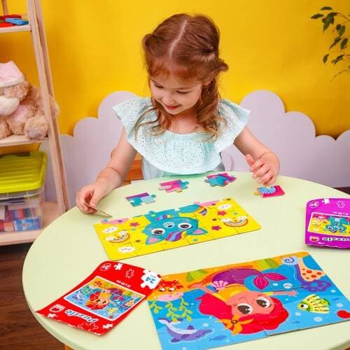PUZZLE I STAND-UP EMBALLAGE EVENTYR KITTY PUZZLE ROTER KAFER