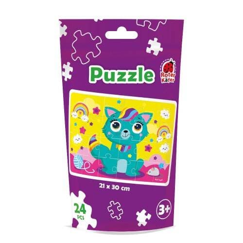 PUZZLE I STAND-UP EMBALLAGE EVENTYR KITTY PUZZLE ROTER KAFER
