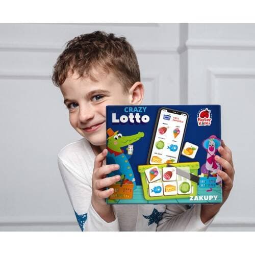 UDDANNELSESSPIL CRAZY LOTTO SHOPPING LIST SMARTPHONES ROTER KAFER