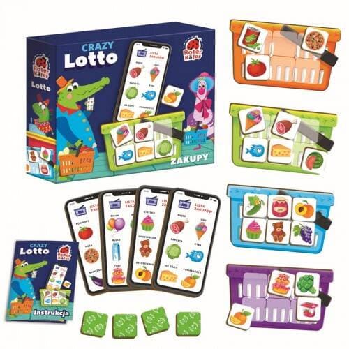 UDDANNELSESSPIL CRAZY LOTTO SHOPPING LIST SMARTPHONES ROTER KAFER