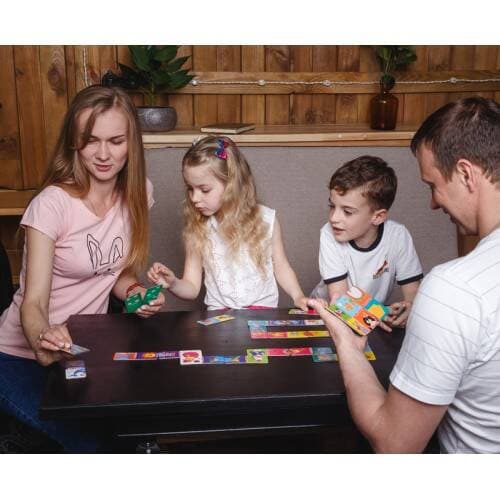 UTBILDNINGSPEL CRAZY DOMINO 2IN1 LÄRANDE RÄKNA DJUR ROTER KAFER