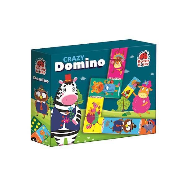 UTBILDNINGSPEL CRAZY DOMINO 2IN1 LÄRANDE RÄKNA DJUR ROTER KAFER