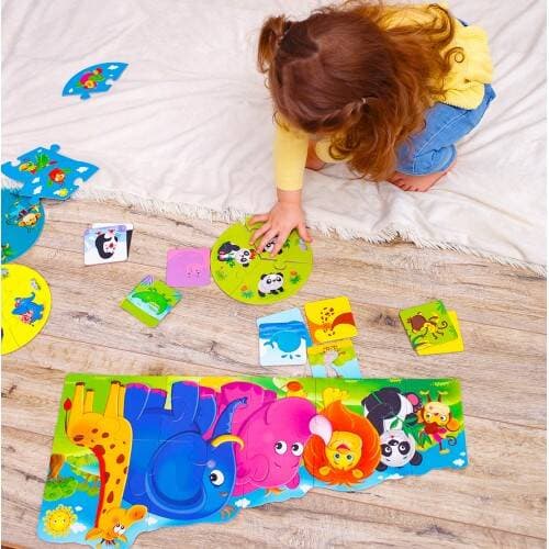 GAME ZOO WORLD FOR FØRSTEMULIGHEDER 3I1 PUZZLE DYR ROTER KAFER