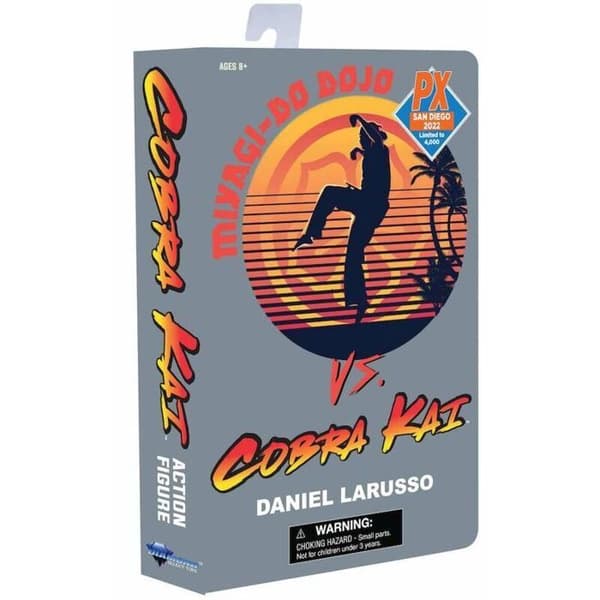 Figur i diamant från Diamond Select Toys Cobra Kai Daniel Larusso SDCC 2022 exklusiv
