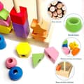 Miniatyrbild 5 av 6: Leksak Barn 3 År - 3 i 1 Trä Perle Trädgårdsleksak - Stapelbar och Trä Trådlek, Montessori Spel 2 År, Utbildningsspel 2 År