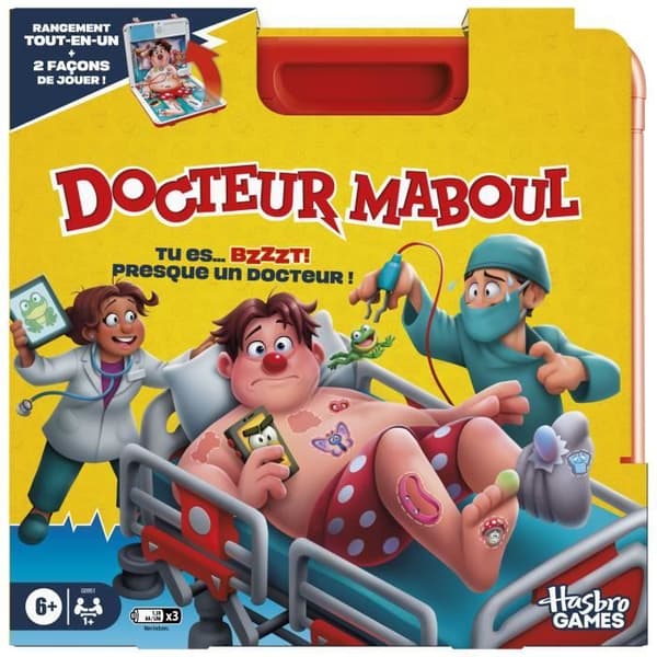 Doktor Maboul, elektroniskt brädspel med allt-i-ett transportväska, 2 sätt att spela, 1 spelare och mer, 10 minuter,