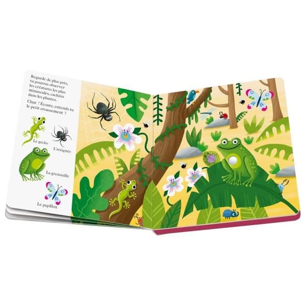 Ravensburger play+, Shh...vem är där? Djungeldjur, bok, första ålder, baby