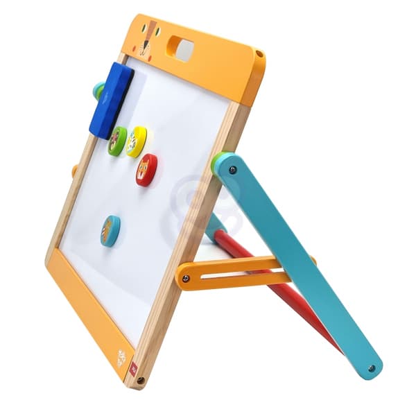 TOOKY TOY Pædagogisk Tavle 2 i 1 Magnetisk Farveblyant til Børn Magneter Svamp 6 Stk
