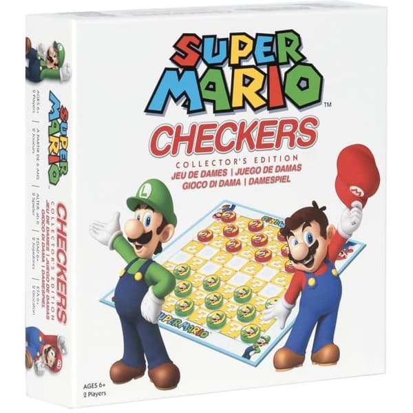 Super Mario Checkers - Brädspel - GOLIATH - från 6 år och uppåt