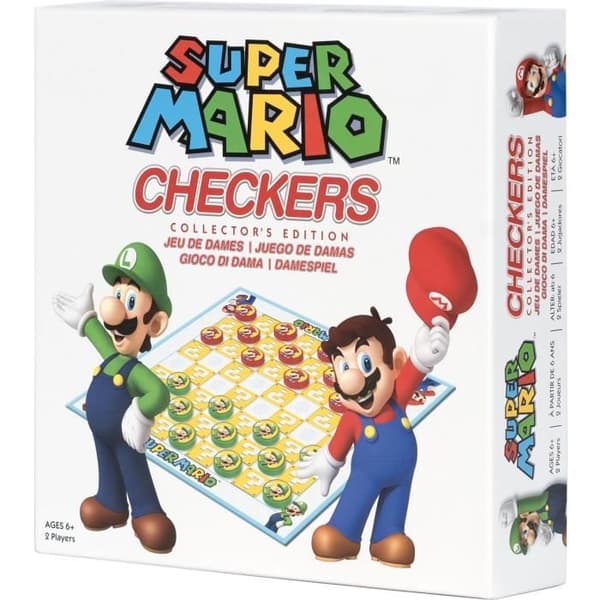 Super Mario Checkers - Brädspel - GOLIATH - från 6 år och uppåt