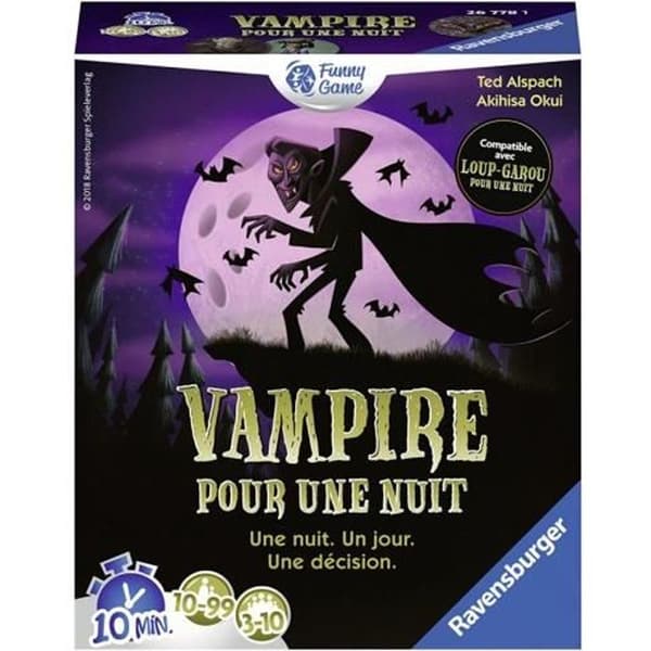 Rollspel - RAVENSBURGER - Vampyr för en natt - 10 år gammal - 30 min - Svart