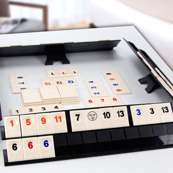 Mahjongspel i kompakt format, komplett set för traditionellt kinesiskt brädspel