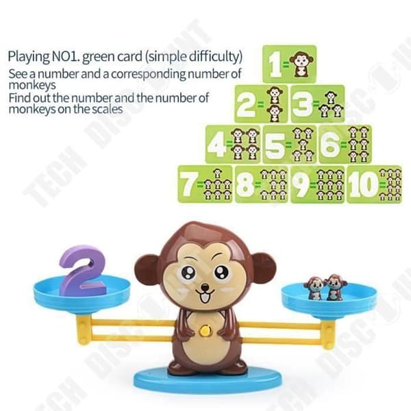 TD® Kids Learning Game / Monkey Balance for Learning Numbers / Vikt Child Intelligence Leksaker / Pedagogiska spel