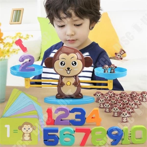 TD® Kids Learning Game / Monkey Balance for Learning Numbers / Vikt Child Intelligence Leksaker / Pedagogiska spel