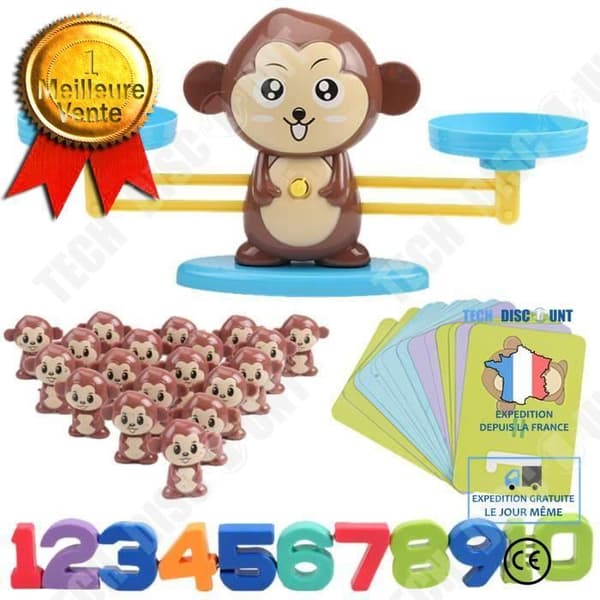 TD® Kids Learning Game / Monkey Balance for Learning Numbers / Vikt Child Intelligence Leksaker / Pedagogiska spel