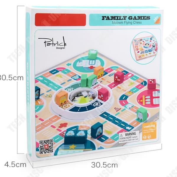 TD® Utbildningsspel för barn, dubbeltsidig spelplan, multifunktionell spelbräda, interaktiv flygande schack leksak för transport