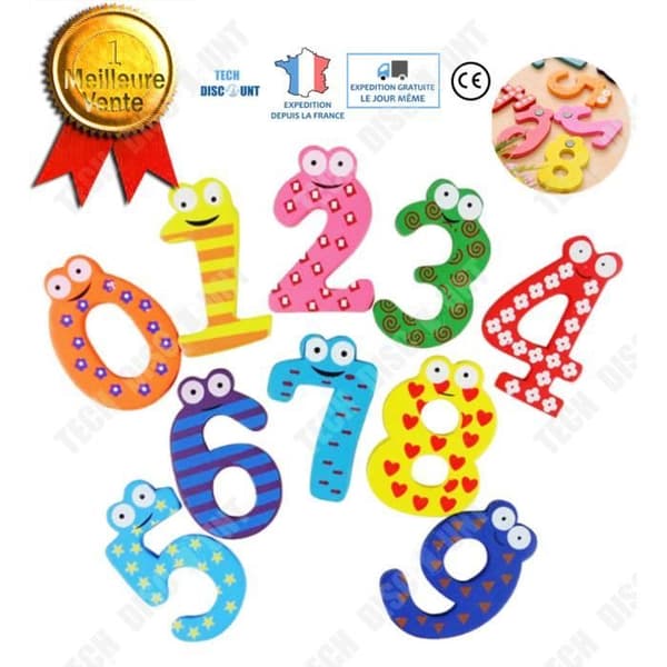 TD® Toy pussel magnetisk figur kylskåp barn trä nummer spel pedagogisk lärande lekfull magnet räkna pojke flicka