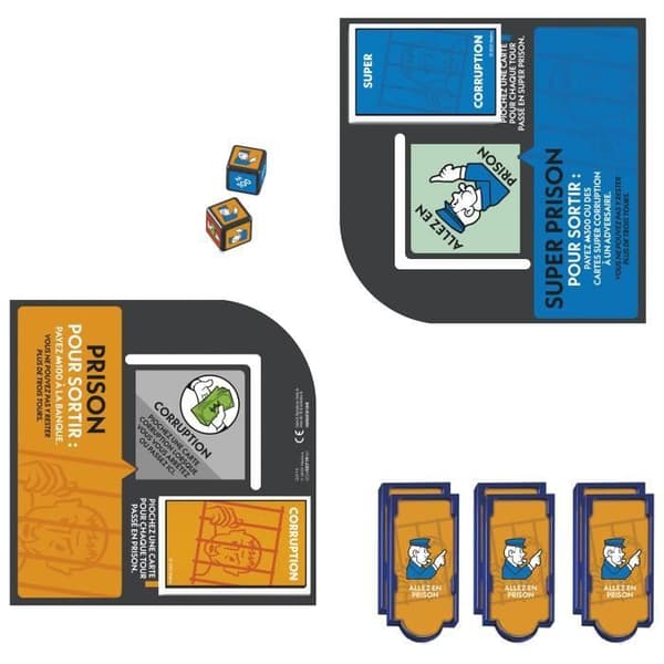 Monopoly Go to Jail Expansion, gör det klassiska Monopoly-spelet roligare och snabbare, brädspel, 2 till 6 spelare, 40 m