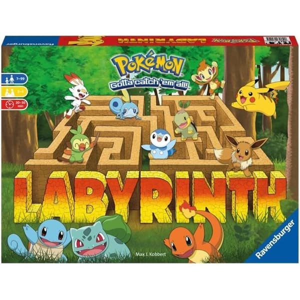 POKEMON Labyrinth - Ravensburger - Familjebrädspel - Skattjakt - 2 till 4 spelare från 7 år