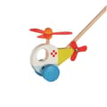 Miniatyrbild 1 av 2: Tryckleksak - Goki - Trähelikopter - Blå - För baby - Från 12 månader