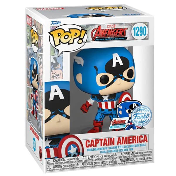 Figurine Funko POP Marvel Los Vengadores Capitán América Exclusivo