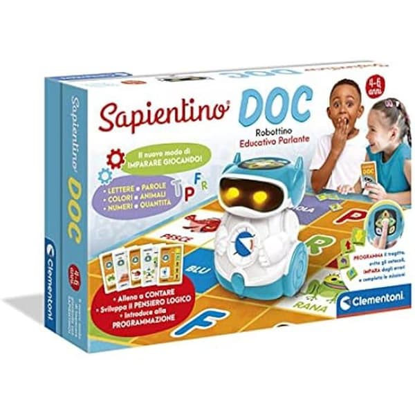 Elektroniskt pedagogiskt spel - CLEMENTONI - Doc Robot - Kodning och programmering - Vit - 5 år